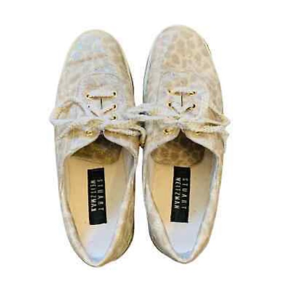Stuart Weitzman Leopard Print Glittery Sneakers - Picture 4 of 11